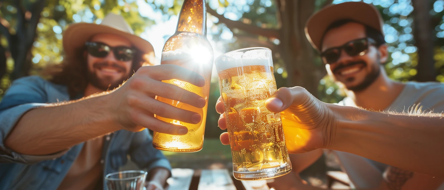 Vatertag im Biergarten des Schlosshotels
